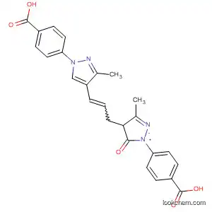 Molecular Structure of 138220-61-8 (Benzoic acid,
4-[4-[3-[1-(4-carboxyphenyl)-1,5-dihydro-3-methyl-5-oxo-4H-pyrazol-4-yl
idene]-1-propenyl]-3-methyl-1H-pyrazol-1-yl]-)