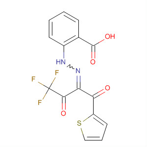 Benzoic acid, 2-[[3,3,3-trifluoro-2-oxo-1-(2-thienylcarbonyl)propylidene]hydrazino]-