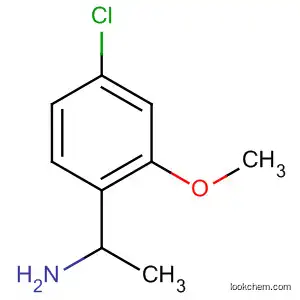 Molecular Structure of 138228-11-2 (Benzenemethanamine, 4-chloro-2-methoxy-a-methyl-)