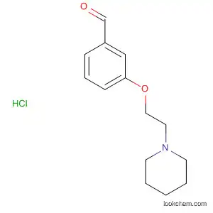 Molecular Structure of 138351-09-4 (Benzaldehyde, 3-[2-(1-piperidinyl)ethoxy]-, hydrochloride)