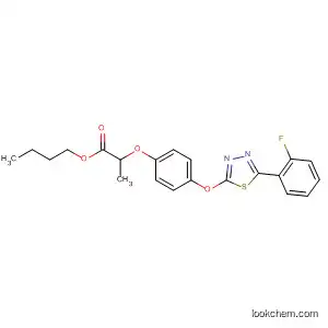 Molecular Structure of 138426-01-4 (Propanoic acid,
2-[4-[[5-(2-fluorophenyl)-1,3,4-thiadiazol-2-yl]oxy]phenoxy]-, butyl ester)