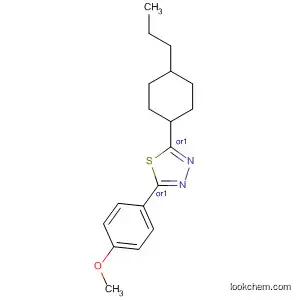 Molecular Structure of 138511-24-7 (1,3,4-Thiadiazole, 2-(4-methoxyphenyl)-5-(4-propylcyclohexyl)-, trans-)