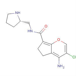 Molecular Structure of 138559-56-5 (7-Benzofurancarboxamide,
4-amino-5-chloro-2,3-dihydro-N-(2-pyrrolidinylmethyl)-, (S)-)