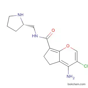 Molecular Structure of 138559-56-5 (7-Benzofurancarboxamide,
4-amino-5-chloro-2,3-dihydro-N-(2-pyrrolidinylmethyl)-, (S)-)