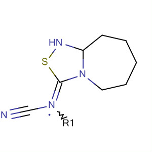 Molecular Structure of 138572-18-6 (Cyanamide,
(6,7,8,9-tetrahydro-3H,5H-[1,2,4]thiadiazolo[4,3-a]azepin-3-ylidene)-)