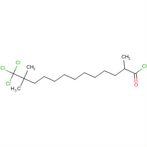 Molecular Structure of 138579-59-6 (Tridecanoyl chloride, 13,13,13-trichloro-2,12,12-trimethyl-)