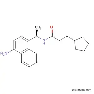 Molecular Structure of 138590-34-8 (Cyclopentanepropanamide, N-[1-(4-amino-1-naphthalenyl)ethyl]-, (R)-)