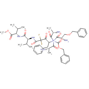 L-Valine, N-[N-[2,2-difluoro-1,3-dioxo-5-phenyl-4-[[N-[N-[N-[(phenylmethoxy)carb onyl]-O-(phenylmethyl)-L-seryl]-L-alanyl]-L-alanyl]amino]pentyl]-L-valyl]-, methyl ester, (S)-