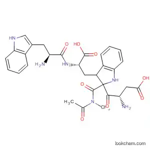 Molecular Structure of 138908-63-1 (L-Tryptophanamide, N-acetyl-L-tryptophyl-L-a-aspartyl-N-methyl-)