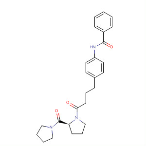 Molecular Structure of 138909-50-9 (Benzamide,
N-[4-[4-oxo-4-[2-(1-pyrrolidinylcarbonyl)-1-pyrrolidinyl]butyl]phenyl]-, (S)-)