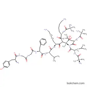 Molecular Structure of 138909-58-7 (Alanine,
L-tyrosylglycylglycyl-L-phenylalanyl-L-leucyl-L-lysyl-2-methylalanyl-L-leucyl-
2-methylalanyl-L-lysyl-2-methylalanyl-L-leucyl-2-methyl-)