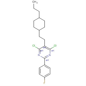 Molecular Structure of 138912-86-4 (Pyrimidine,
4,6-dichloro-2-(4-fluorophenyl)-5-[2-(4-propylcyclohexyl)ethyl]-, trans-)