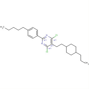 Pyrimidine, 4,6-dichloro-2-(4-pentylphenyl)-5-[2-(4-propylcyclohexyl)ethyl]-, trans-