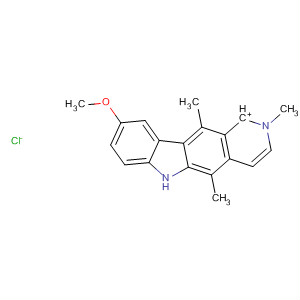 Molecular Structure of 138915-84-1 (6H-Pyrido[4,3-b]carbazolium, 9-methoxy-2,5,11-trimethyl-, chloride)