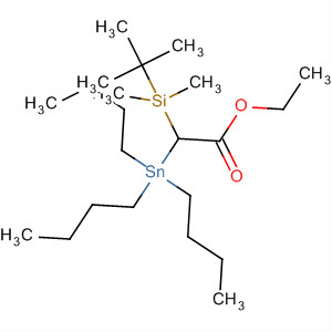 Molecular Structure of 138964-11-1 (Acetic acid, [(1,1-dimethylethyl)dimethylsilyl](tributylstannyl)-, ethyl ester)