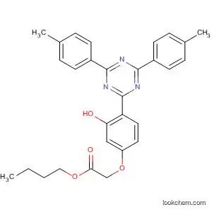 Molecular Structure of 138968-62-4 (Acetic acid,
[4-[4,6-bis(4-methylphenyl)-1,3,5-triazin-2-yl]-3-hydroxyphenoxy]-, butyl
ester)