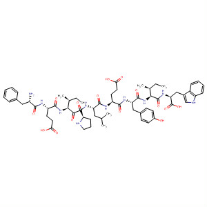 Molecular Structure of 139612-22-9 (L-Tryptophan,
N-[N-[N-[N-[N-[1-[N-(N-L-phenylalanyl-L-a-glutamyl)-L-isoleucyl]-L-prolyl]-
L-leucyl]-L-a-glutamyl]-L-tyrosyl]-L-isoleucyl]-)