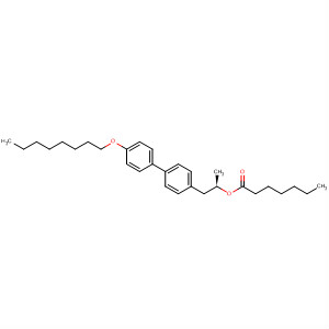 Molecular Structure of 139995-43-0 (Heptanoic acid, 1-methyl-2-[4'-(octyloxy)[1,1'-biphenyl]-4-yl]ethyl ester,
(R)-)