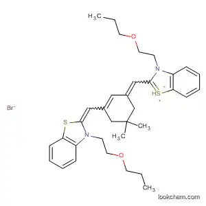 Molecular Structure of 140703-87-3 (Benzothiazolium,
2-[[5,5-dimethyl-3-[[3-(2-propoxyethyl)-2(3H)-benzothiazolylidene]methyl
]-2-cyclohexen-1-ylidene]methyl]-3-(2-propoxyethyl)-, bromide)