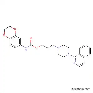 Molecular Structure of 141492-56-0 (Carbamic acid, (2,3-dihydro-1,4-benzodioxin-6-yl)-,
3-[4-(1-isoquinolinyl)-1-piperazinyl]propyl ester)