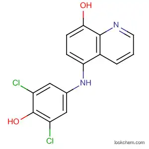 Molecular Structure of 141497-47-4 (8-Quinolinol, 5-[(3,5-dichloro-4-hydroxyphenyl)amino]-)