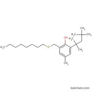 Molecular Structure of 141499-95-8 (Phenol, 4-methyl-2-[(octylthio)methyl]-6-(1,1,3,3-tetramethylbutyl)-)