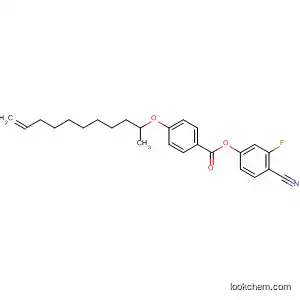 Molecular Structure of 141522-63-6 (Benzoic acid, 4-(10-undecenyloxy)-, 4-cyano-3-fluorophenyl ester)