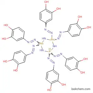 Molecular Structure of 141522-92-1 (1,3,5,2,4,6-Triazatriphosphorine,
2,2,4,4,6,6-hexakis[(3,4-dihydroxyphenyl)azo]-2,2,4,4,6,6-hexahydro-)
