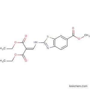 Molecular Structure of 141523-89-9 (Propanedioic acid,
[[[6-(methoxycarbonyl)-2-benzothiazolyl]amino]methylene]-, diethyl ester)