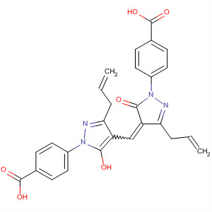 Molecular Structure of 141565-42-6 (Benzoic acid,
4-[4-[[1-(4-carboxyphenyl)-1,5-dihydro-5-oxo-3-(2-propenyl)-4H-pyrazol-
4-ylidene]methyl]-5-hydroxy-3-(2-propenyl)-1H-pyrazol-1-yl]-)