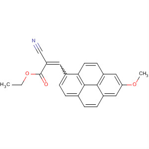 Molecular Structure of 141578-11-2 (2-Propenoic acid, 2-cyano-3-(7-methoxy-1-pyrenyl)-, ethyl ester)