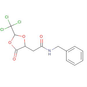 Molecular Structure of 141650-63-7 (1,3-Dioxolane-4-acetamide, 5-oxo-N-(phenylmethyl)-2-(trichloromethyl)-)