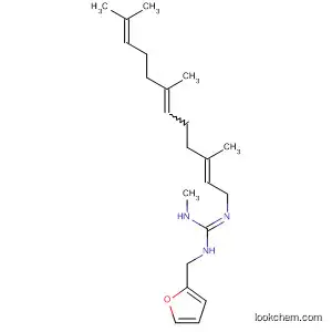 Molecular Structure of 141672-61-9 (Guanidine,
N-(2-furanylmethyl)-N'-methyl-N''-(3,7,11-trimethyl-2,6,10-dodecatrienyl)
-, (E,E)-)
