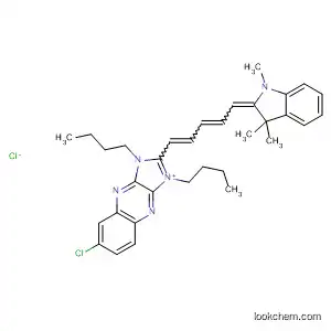 Molecular Structure of 141767-32-0 (1H-Imidazo[4,5-b]quinoxalinium,
1,3-dibutyl-6-chloro-2-[5-(1,3-dihydro-1,3,3-trimethyl-2H-indol-2-ylidene
)-1,3-pentadienyl]-, chloride)