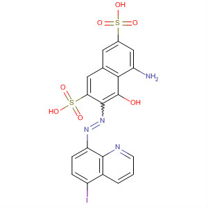 2,7-Naphthalenedisulfonic acid, 5-amino-4-hydroxy-3-[(5-iodo-8-quinolinyl)azo]-