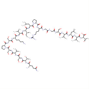 Molecular Structure of 141889-20-5 (L-Threonine,
L-glutaminyl-L-threonyl-L-seryl-L-valyl-L-seryl-L-prolyl-L-seryl-L-lysyl-L-valyl-L
-isoleucyl-L-leucyl-L-prolyl-L-arginylglycylglycyl-L-seryl-L-valyl-L-leucyl-L-val
yl-)