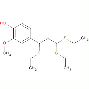 Molecular Structure of 141890-05-3 (Phenol, 2-methoxy-4-[1,3,3-tris(ethylthio)propyl]-)