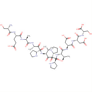 Molecular Structure of 141922-12-5 (L-Serine,
N-[N-[N-[N-[1-[1-[N-[1-[N-[N-(N-L-seryl-L-a-glutamyl)-L-alanyl]-L-alanyl]-L-
prolyl]-L-valyl]-L-prolyl]-L-prolyl]-L-threonyl]-L-a-aspartyl]-L-a-aspartyl]-)