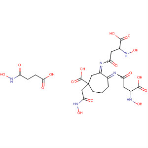 Molecular Structure of 141927-73-3 (Butanoic acid,
[1,6-hexanediylbis[[3-carboxy(hydroxyamino)-1-oxopropyl]imino]]bis[4-(
hydroxyamino)-4-oxo-)