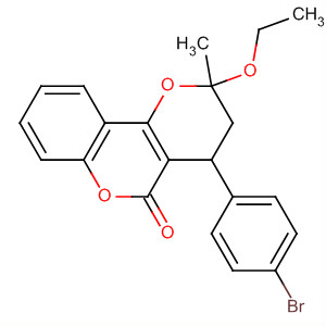 Molecular Structure of 142013-19-2 (2H,5H-Pyrano[3,2-c][1]benzopyran-5-one,
4-(4-bromophenyl)-2-ethoxy-3,4-dihydro-2-methyl-)