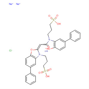 Benzoxazolium, 5-phenyl-2-[[5-phenyl-3-(3-sulfopropyl)-2(3H)-benzoxazolylidene]methyl] -3-(3-sulfopropyl)-, chloride, disodium salt