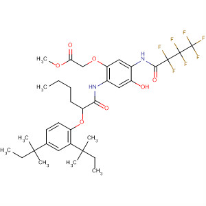 Acetic acid, [2-[[2-[2,4-bis(1,1-dimethylpropyl)phenoxy]-1-oxohexyl]amino]-5-[(2,2,3, 3,4,4,4-heptafluoro-1-oxobutyl)amino]-4-hydroxyphenoxy]-, methyl ester
