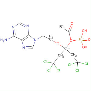 Molecular Structure of 142341-28-4 (Phosphonic acid, [[2-(6-amino-9H-purin-9-yl)ethoxy]methyl]-,
bis(2,2,2-trichloroethyl) ester)