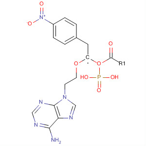 Molecular Structure of 142341-44-4 (Phosphonic acid, [[2-(6-amino-9H-purin-9-yl)ethoxy]methyl]-,
mono[(4-nitrophenyl)methyl] ester)