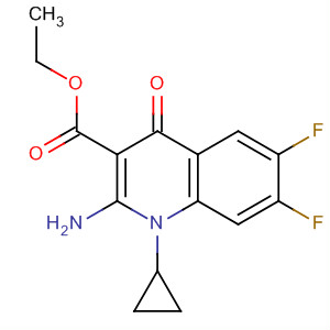 Molecular Structure of 142501-43-7 (3-Quinolinecarboxylic acid,
2-amino-1-cyclopropyl-6,7-difluoro-1,4-dihydro-4-oxo-, ethyl ester)