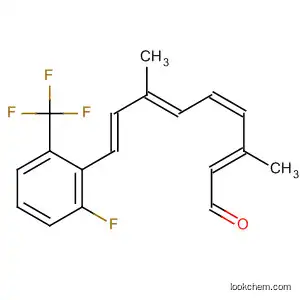 Molecular Structure of 142761-52-2 (2,4,6,8-Nonatetraenal,
9-[2-fluoro-6-(trifluoromethyl)phenyl]-3,7-dimethyl-, (E,E,Z,E)-)