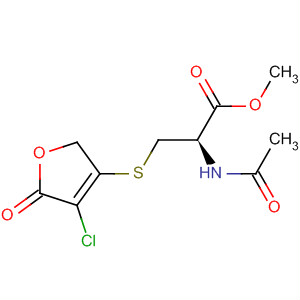 Molecular Structure of 142762-83-2 (L-Cysteine, N-acetyl-S-(4-chloro-2,5-dihydro-5-oxo-3-furanyl)-, methyl
ester)