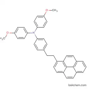 Molecular Structure of 142773-16-8 (Benzenamine, N,N-bis(4-methoxyphenyl)-4-[2-(1-pyrenyl)ethyl]-)