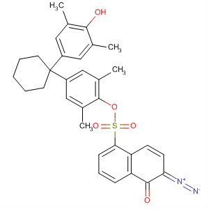 Molecular Structure of 142784-64-3 (1-Naphthalenesulfonic acid, 6-diazo-5,6-dihydro-5-oxo-,
4-[1-(4-hydroxy-3,5-dimethylphenyl)cyclohexyl]-2,6-dimethylphenyl ester)