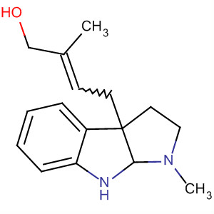 Molecular Structure of 142796-85-8 (2-Buten-1-ol,
2-methyl-4-(2,3,8,8a-tetrahydro-1-methylpyrrolo[2,3-b]indol-3a(1H)-yl)-)